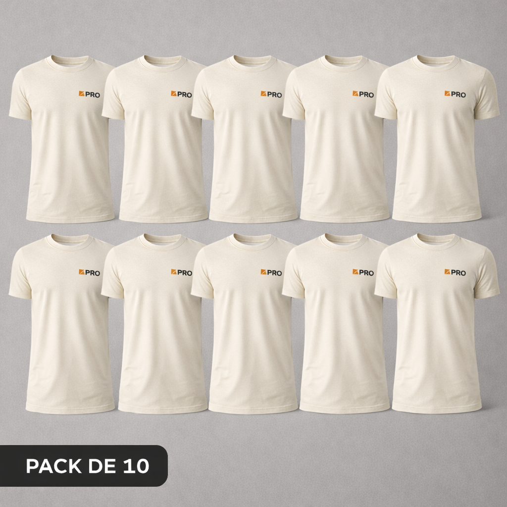 Pack de 10 T-shirts 100% Coton