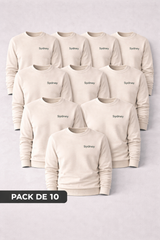 Pack de 10 Sweats col rond UNISEXE - Coton Bio