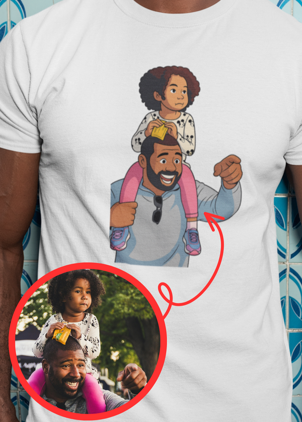 T-shirt Homme - portrait en comics personnalisé