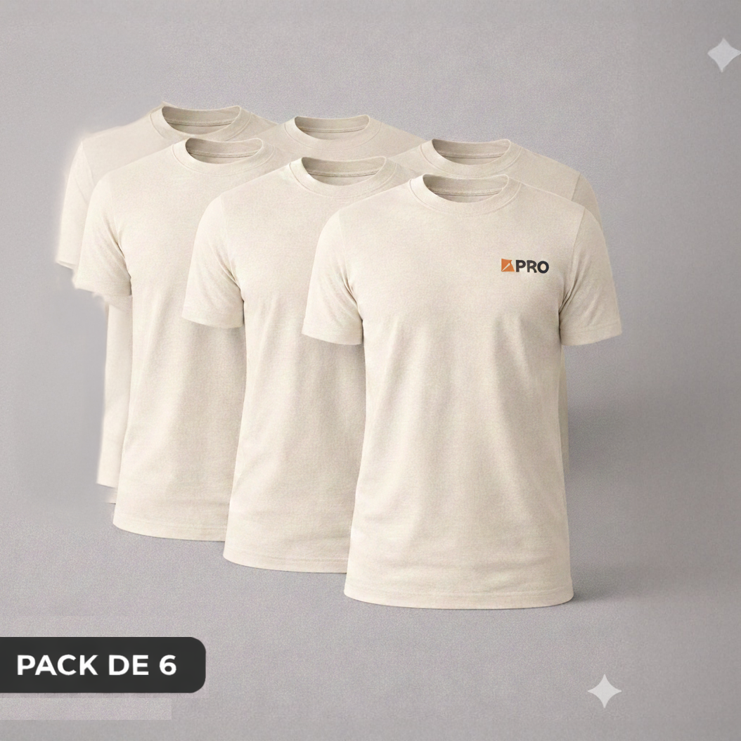 Pack de 6 T-shirts 100% Coton