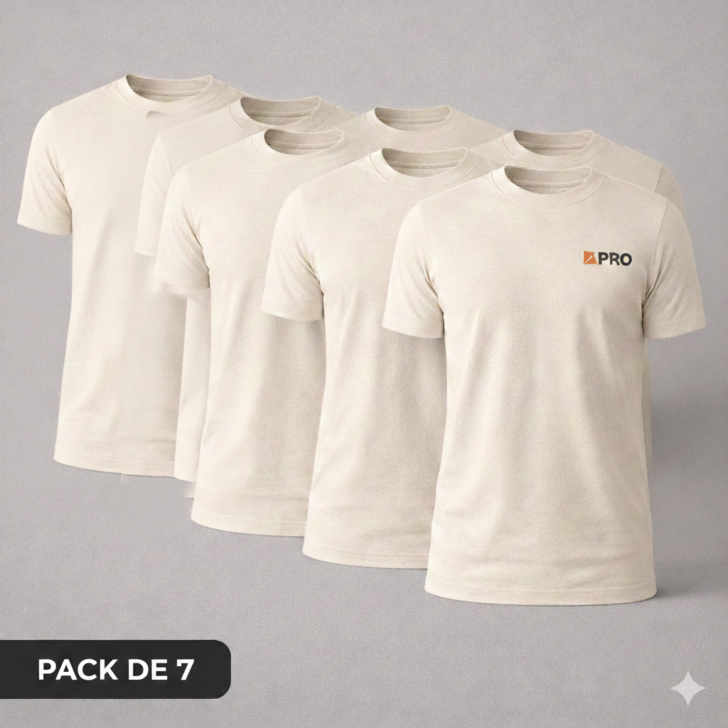 Pack de 7 T-shirts 100% Coton